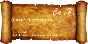 Cseri Hortenzia névjegykártya