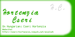 hortenzia cseri business card